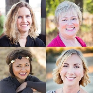 Four smiling patients