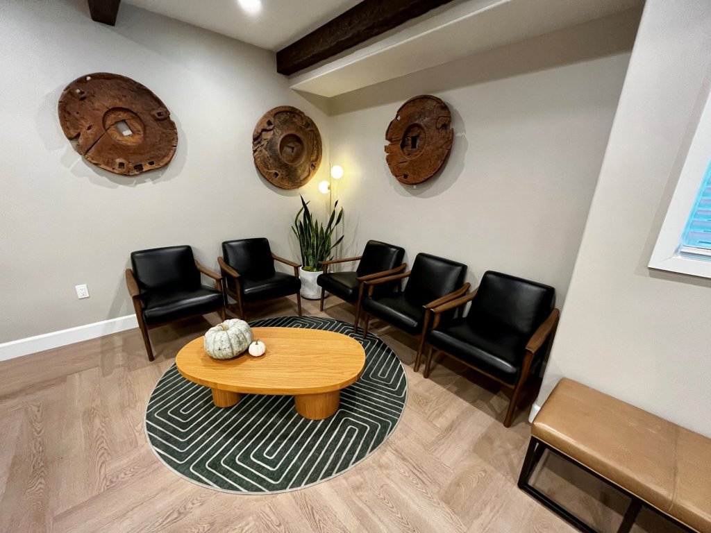 Chairs and Table in the Waiting Area at Fountaingrove Dentistry